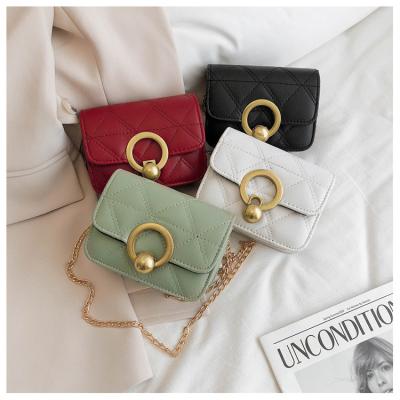 China 2021 PU Ladies Small Cross - Body Bags Summer Custom Cheap Women Adjust Lingge Mini Trendy Shoulder Bag for sale