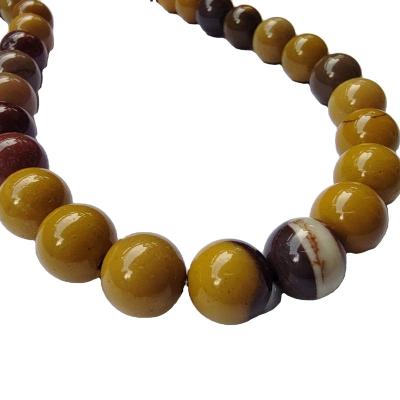 China The Stone Round Bead Mookite Jasper Gemstone Loose Bead Wholesale For Jewelry Making Natural Bracelet Necklace Earring for sale