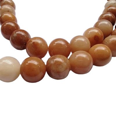 China Stone Beads Loose Natural Orange Aventurine Round Stone Wholesale For Jewelry Making 4mm 6mm 8mm 10mm 12mm 14mm DIY OEM for sale