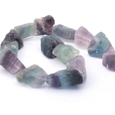 China Stone Fluorite Rough Stone Loose Gemstone Bead For Jewelry Making Popular Natural Bracelet Necklace Earring for sale