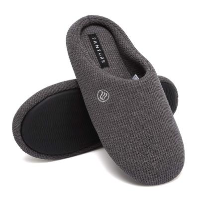 China Men's and Women's Bedroom Slippers Memory Foam Cashmere Anti-Slip Unisex Indoor Cotton-Blend Knitted Autumn Winter Anti-Slip for sale