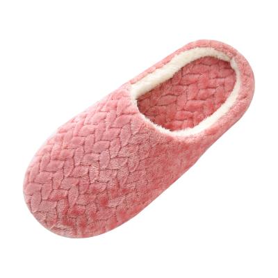 China Women's Cotton Indoor House Slippers Slip On Slip On Bedroom Shoes With Memory Foam Closed Toe Non Skid Rubber Soles for sale