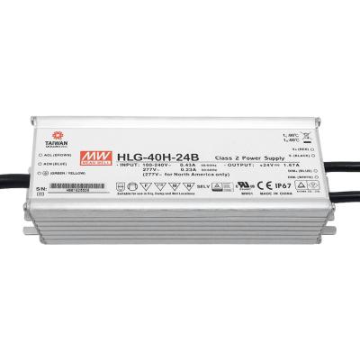 China PFC Well HLG-40H-24B 40w 24v Medium Dimmable Led Driver 0-10v Dimmable Led Driver for sale