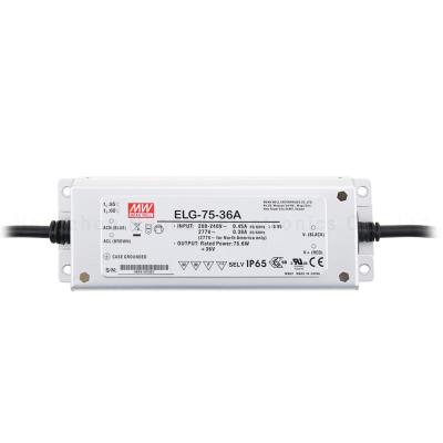 China Medium Well 75w Power Supply ELG-75-36A 75W 36v Power Supply 180*63*35.5mm (L*W*H) for sale