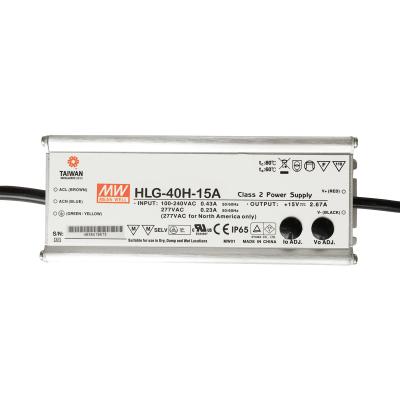 China Medium Well 40W 15v Waterproof LED Driver 15v Power Supply HLG-40H-15B HLG-40H-15B for sale