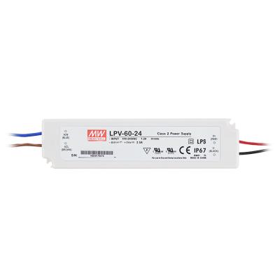 China Well LPV-60-24 60W 24V 2.5a 60w 24v medium waterproof driver 60W 24v led driver 162.5*42.5*32mm (L*W*H) for sale