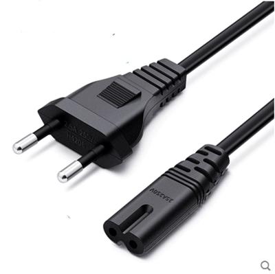 China Hot sale 10A/16A  2pin black  2 pin power cable  0.5m-10m copper power cord for sale