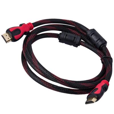 China Durable Insulator Black Pin Gold HDMI Cable 10FT NYLON HDMI 1.4 Cable For TV for sale