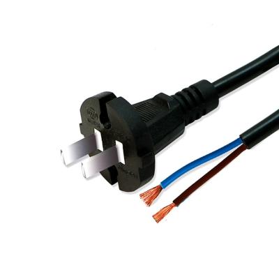 China Deluxe standard 2pin black white power cable with stripped end  0.5m-10m copper power cord for sale