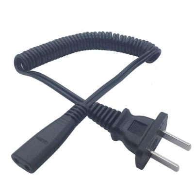 China Durable 2pin black  power cable for shaver  copper power cord for sale