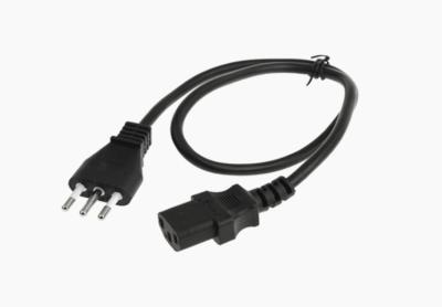 China Italy standard 13A  3pin black  power cord  0.5m-10m copper Laptop power cable for sale