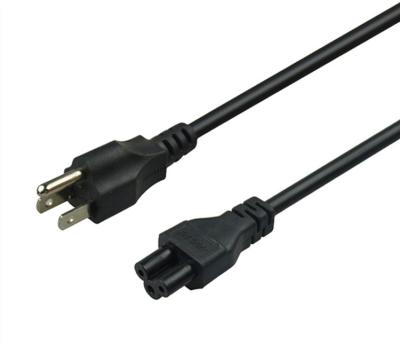 China American 3pin black power cord  0.5m-10m copper power cable free sample for sale