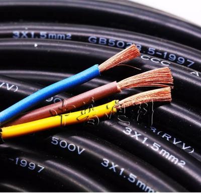 China High quality black  power cable 10m pure copper power cord OEM free sample for sale