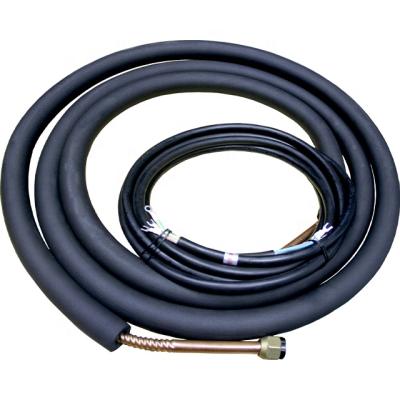 China Black Rubber Insulated Connecting Line Home Air Conditioner Pipe Copper Tube Set for sale