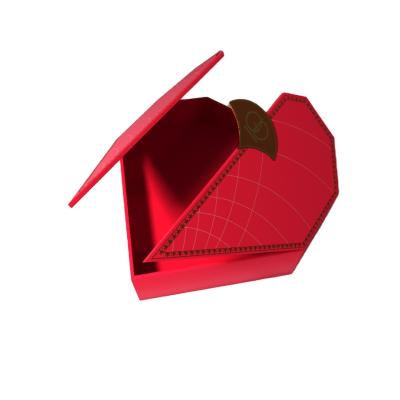 China Lovely Handmade Pink Heart Shaped Cosmetic Paper Box Perfume Packaging Box Perfume Gift Box For Women for sale