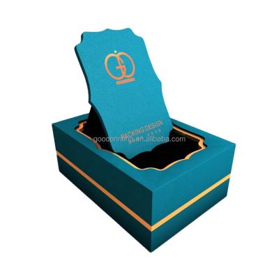 China Handmade Perfect Packaging Design For Ring Jewelry Watch Box Push Open Window Luxury Gift Box for sale