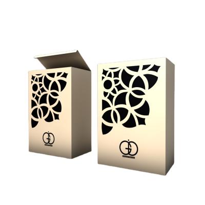 China Recycled Materials Wholesale Folder Paper Box Skin Care Packaging Gift Box Cosmetics Perfume Box Custom for sale