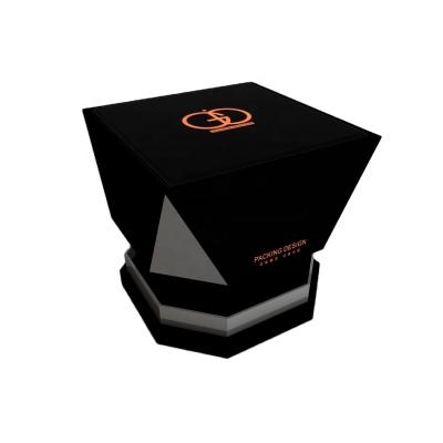 China Handmade classic black packaging special design for luxury jewelry and watch gift box cover and bottom gift box for sale