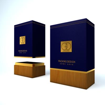 China Handmade Custom Leather Texture Perfume Box Customized Perfume Gift Box Packaging Luxury Wooden Perfume Packaging MDFBox for sale