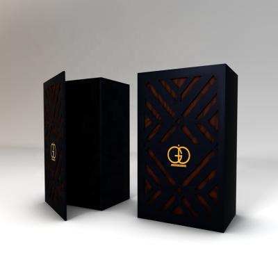 China Classic Design Handmade Wooden Wine Packaging Wood Carving Logo Luxury Wine Packaging Box Custom Made for sale