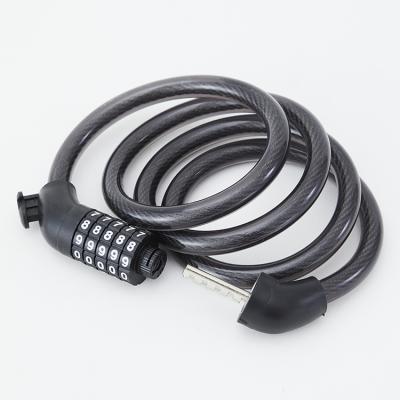 China Durable High Security Black High Security Password 4 Digit Security 12x1.5m Cable Lock for sale