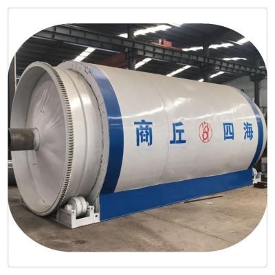 China Top- Waste Plastic Tyre Rubber Oil Sludge to Energy Fuel Oil Machine 30000 kg Weight for sale