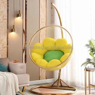 China 2021 Modern Modern The Latest Good Quality Acrylic Bubble Chair With Gold Bracket Indoor Lounge Garden Outdoor Use Chair for sale