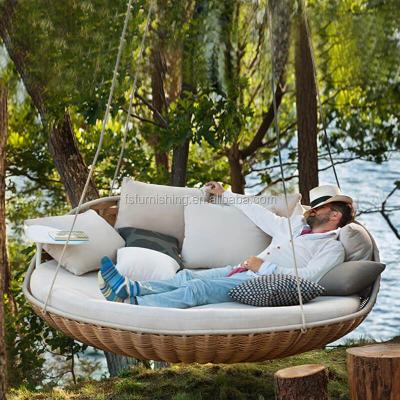 China MMD02 swing bed chair swing MMD02 swing bed chair wicker chair double balcony round basket indoor single adult outdoor contemporary household wicker basket for sale