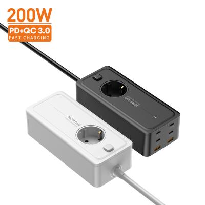 China New 200W Trends 200W Portable Charger Drain Plug USB C Travel Adapters Palladium GAN Chargers Socket Mobile Phone Charging iPhone for sale