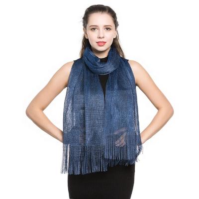 China Wholesale simple more colors pure simple net muslim shawls scarf for women shiny scarf for wedding for sale