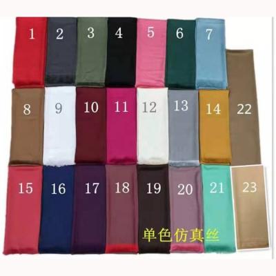 China Wholesale Cotton Viscous Muslim Viscous Scarf Soft Material For Women Hijab Shiny Copy Silk Scarf for sale