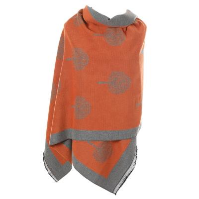 China Cashmere Wholesale Winter Scarf For Women Cashmere Shawl Thick Fabric Print Tree Scarf For Christmas for sale