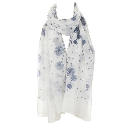 China Polyester Wholesale Fashion Big Size 90x180cm Shawl Thick Polyester Print Dandelion Scarf Scarf For Women for sale