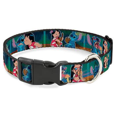 China Personalized Pet Products Fashion Dog Collar Custom Printed Pet Collar With Plastic Clip Buckle for sale