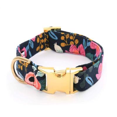 China Padded Print Dog Collar Fashion Customized Pattern Dogs Adjustable Collar Collar Pet Collars For Dogs for sale