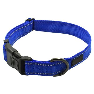 China Reflective Dog Collar Pet Products Reflective Nylon Adjustable Pet Collar For Dogs Running Walking Training for sale