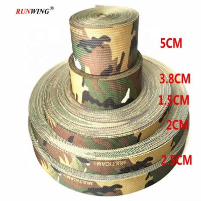 China Wholesale DETACHED camouflage printed polyester tape, nylon webbing for sale