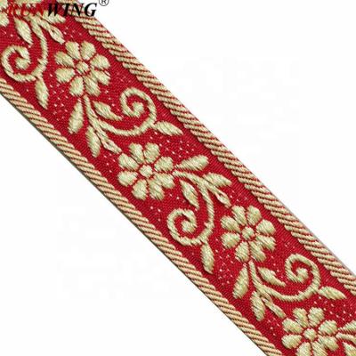 China DIY DETACHED Floral Vine Jacquard Ribbon Trim for Garment Decor Sewing Crafting Home Wedding for sale