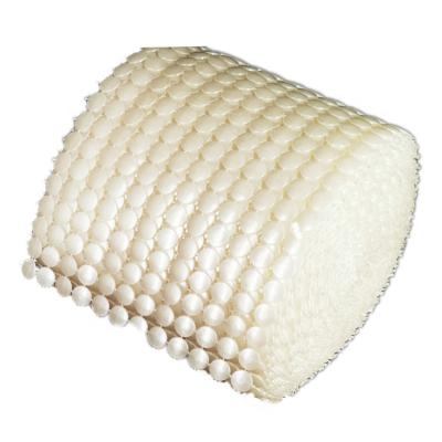 China Use with 12 row easy wholesale round pearl diamante trimming mesh for wedding party for sale