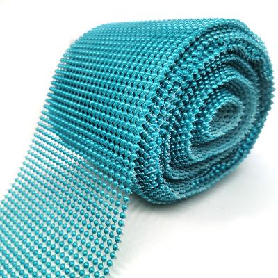 China Use with Spherical Beaded Bead Trimming Maker 24 Easy Rows Light Blue Plastic Mesh Half for DIY Decoration for sale