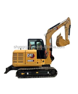 China Used CAT306E2 CAT305.5E2 CAT306D CAT308C mini excavators Hydraulic crawler 6tons 5 tons 8tons used excavadora 0.19MÂ³ for sale