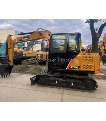 China Second-hand SANY 75C/60C/55C/135C/215C construction machinery hydraulic crawler 7 ton used sany excavator 0.28mÂ³ for sale