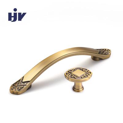 China HJY Antique Classic Style CTC96MM Furniture Universal Handle Cabinet Knobs for sale