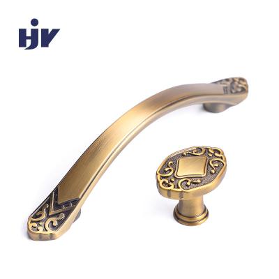 China HJY Design 96MM Traditional Antique Double Holes Furniture Universal Handle Wholesale for sale