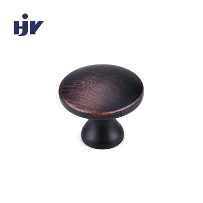 China HJY Modern Single Hole Drawer Cabinet Zinc Alloy Round Knobs And Handels for sale