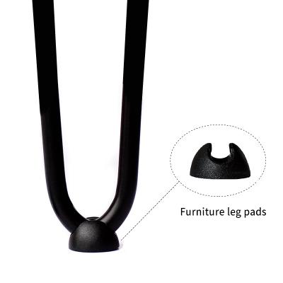 China Clear Black Plastic U Shaped Office Chair Legs Pad Cushion Furniture Leg Protector Plastic Cover for sale