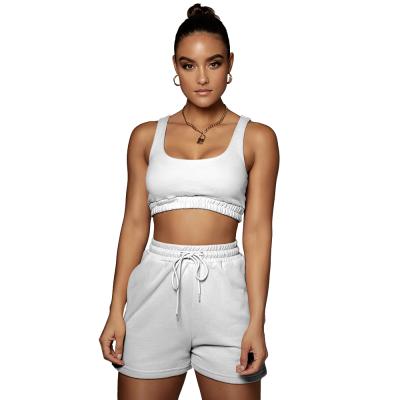 China 2022 Summer Ruler Pants QUICK DRY Fast Shipping Halter Top Clothes Sport Two Piece Set for sale