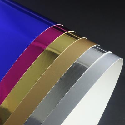 China Waterproof Custom Color Mirror Aluminum Foil Metallic Sheet 120gsm Sentao Stocklot A4 A3 Metallic Cardboard Wholesale for sale