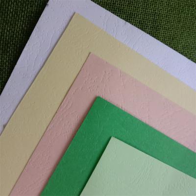 China ANTISTATIC Thick Color Bristol Paper Embossed Leather Grain Cover Cardboard Paper for sale