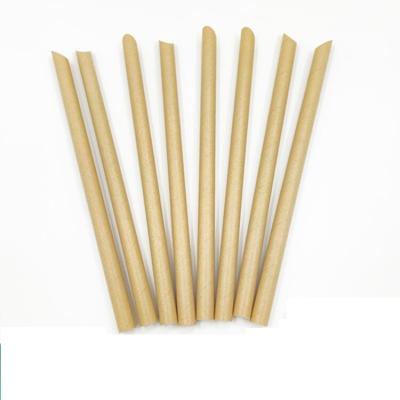 China 100% Diameter Biodegradable Environmentally Friendly Degradable Paper Straws Disposable 8 Mm Round Biodegradable Kraft Straws for sale